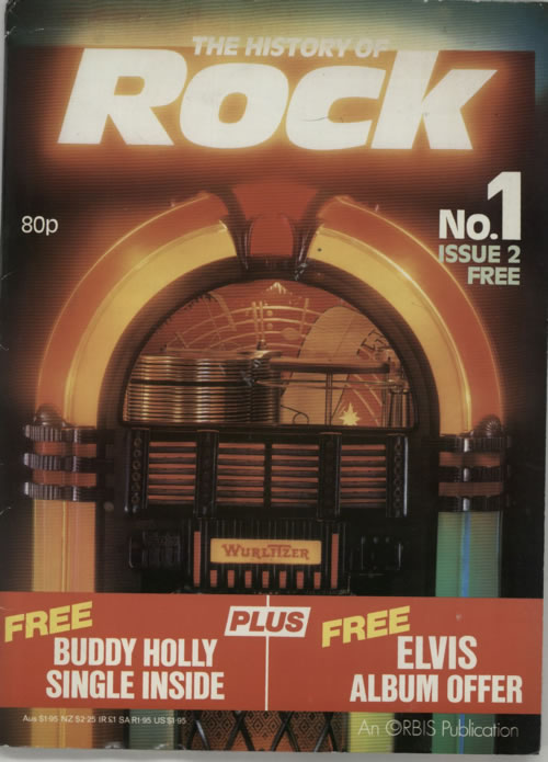 Buddy Holly The History Of Rock Issues 1-3 + 7" Single magazine UK BDHMATH614753