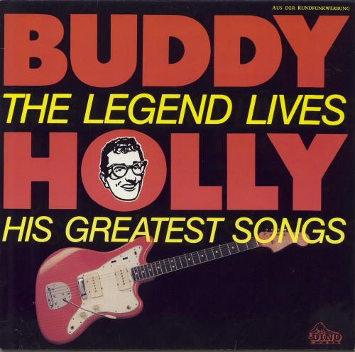Buddy Holly The Legend Lives - His Greatest Songs - sample vinyl LP album (LP record) German BDHLPTH797451