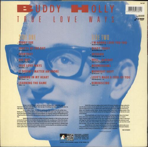 Buddy Holly True Love Ways vinyl LP album (LP record) UK BDHLPTR714522