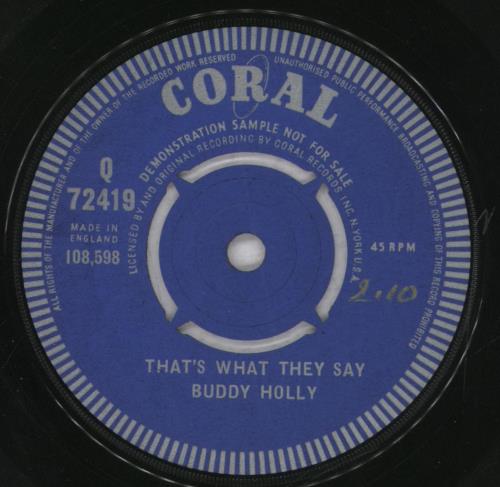 Buddy Holly What To Do - A Label 7" vinyl single (7 inch record / 45) UK BDH07WH834596