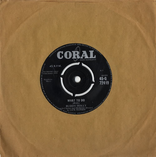Buddy Holly What To Do 7" vinyl single (7 inch record / 45) UK BDH07WH558024