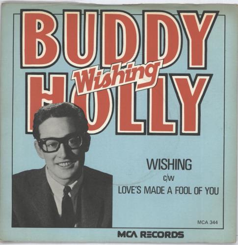 Buddy Holly Wishing + Sleeve 7" vinyl single (7 inch record / 45) UK BDH07WI702991