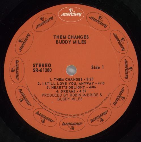 Buddy Miles Them Changes - VG vinyl LP album (LP record) US BMELPTH882278