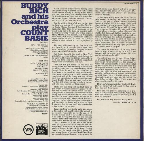 Buddy Rich The Big Band Sound Of Buddy Rich vinyl LP album (LP record) UK BU-LPTH445919