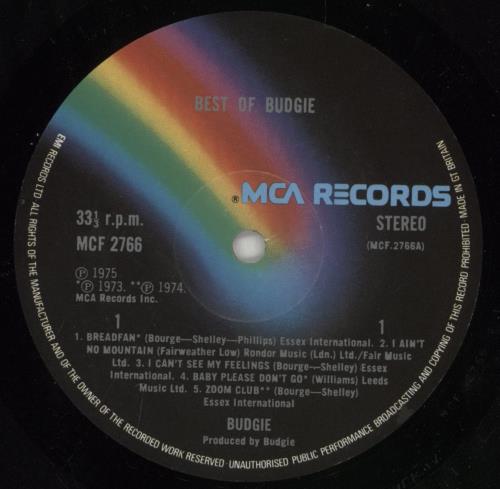 Budgie Best Of Budgie - Laminated sleeve vinyl LP album (LP record) UK BUDLPBE278622
