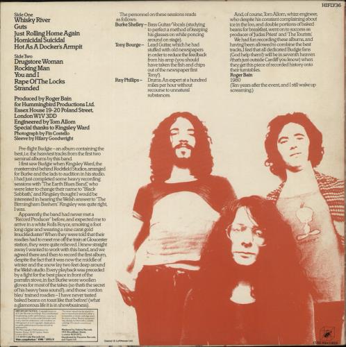 Budgie Best Of Budgie vinyl LP album (LP record) UK BUDLPBE581345