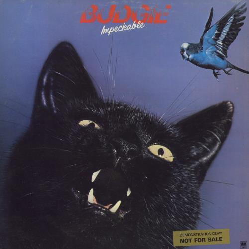 Budgie Impeckable - Promo Stickered vinyl LP album (LP record) UK BUDLPIM829653