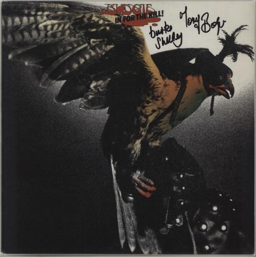 Budgie In For The Kill! - 180gm - Autographed vinyl LP album (LP record) UK BUDLPIN679244