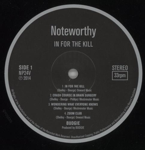 Budgie In For The Kill! - 180gm vinyl LP album (LP record) UK BUDLPIN873678