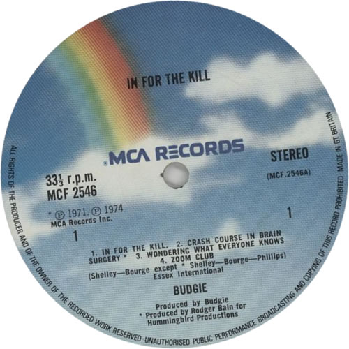 Budgie In For The Kill - 2nd vinyl LP album (LP record) UK BUDLPIN602229