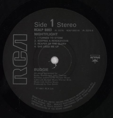 Budgie Nightflight - EX vinyl LP album (LP record) UK BUDLPNI337563