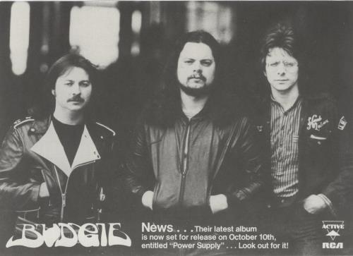 Budgie Power Supply - Autographed handbill UK BUDHBPO891179