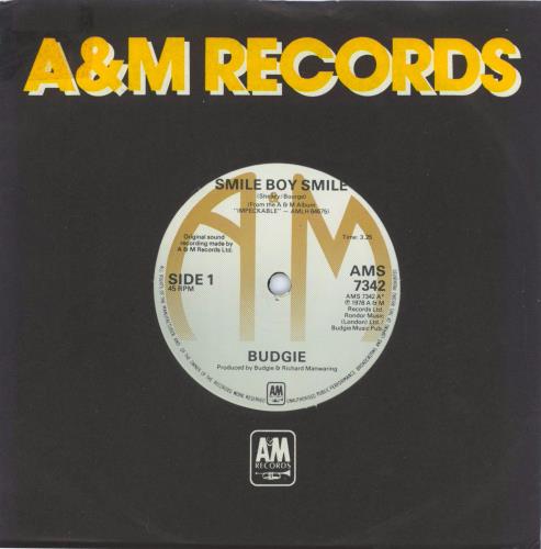 Budgie Smile Boy Smile 7" vinyl single (7 inch record / 45) UK BUD07SM814524