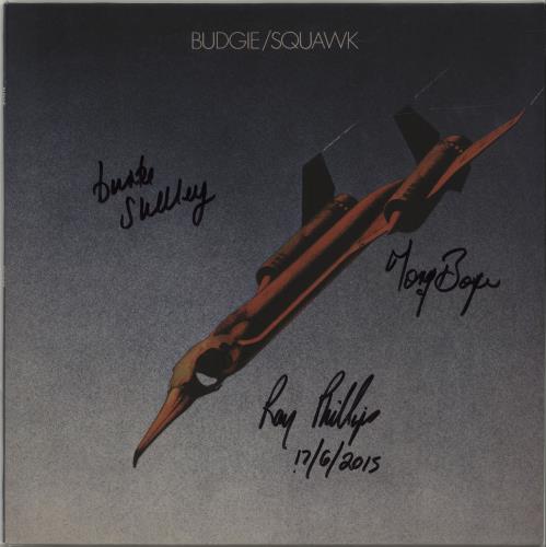 Budgie Squawk - 180gm - Fully Autographed vinyl LP album (LP record) UK BUDLPSQ679478