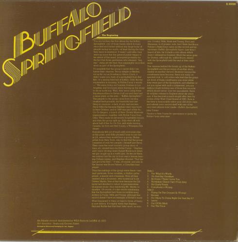 Buffalo Springfield The Beginning vinyl LP album (LP record) UK BFSLPTH264127