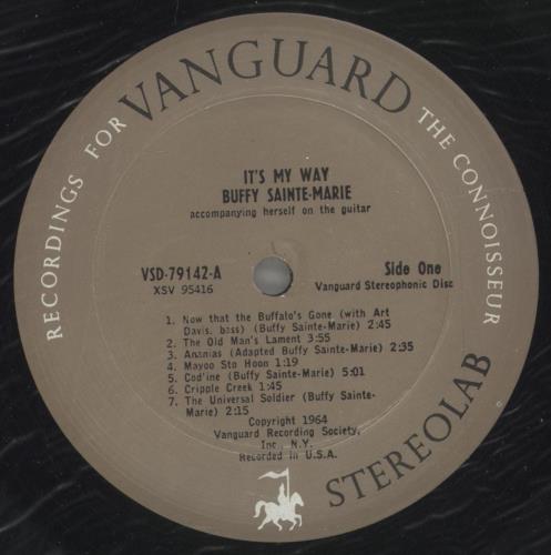 Buffy Sainte-Marie It's My Way! vinyl LP album (LP record) US BSMLPIT876381