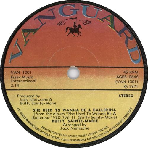 Buffy Sainte-Marie She Used To Wanna Be A Ballerina 7" vinyl single (7 inch record / 45) UK BSM07SH699989