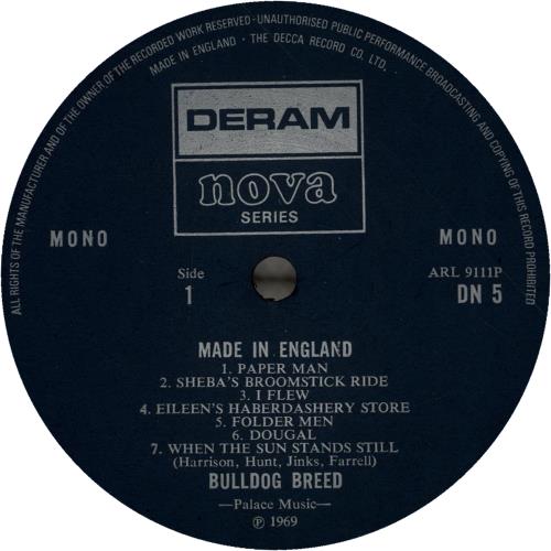Bulldog Breed Made In England - 1st vinyl LP album (LP record) UK BU2LPMA694264