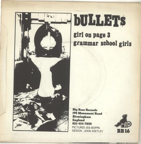 Bullets Girl On Page 3 7" vinyl single (7 inch record / 45) UK I5T07GI670353