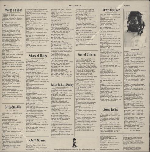 Bunny Wailer Protest vinyl LP album (LP record) UK BW8LPPR450744