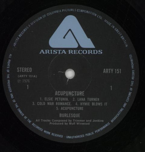 Burlesque Acupuncture - Shrink vinyl LP album (LP record) UK B9RLPAC863769