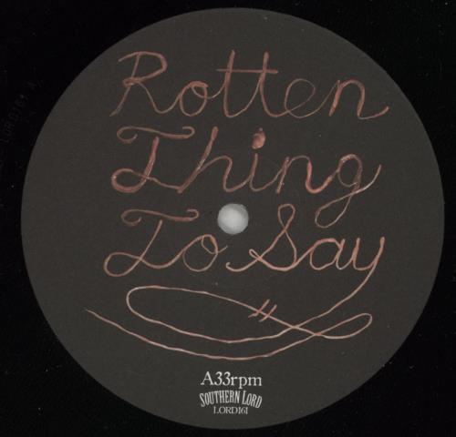 Burning Love Rotten Thing To Say vinyl LP album (LP record) US 69ULPRO866654