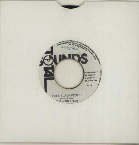 Burning Spear Free Black People 7" vinyl single (7 inch record / 45) Jamaican 8BS07FR687801