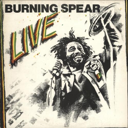 Burning Spear Live vinyl LP album (LP record) UK 8BSLPLI450926