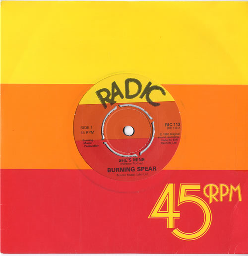 Burning Spear She's Mine 7" vinyl single (7 inch record / 45) UK 8BS07SH588357