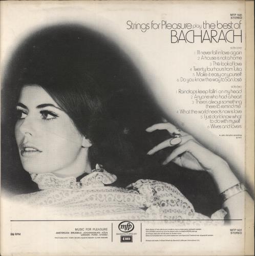 Burt Bacharach Strings For Pleasure Play The Best Of Bacharach vinyl LP album (LP record) UK BAHLPST622775
