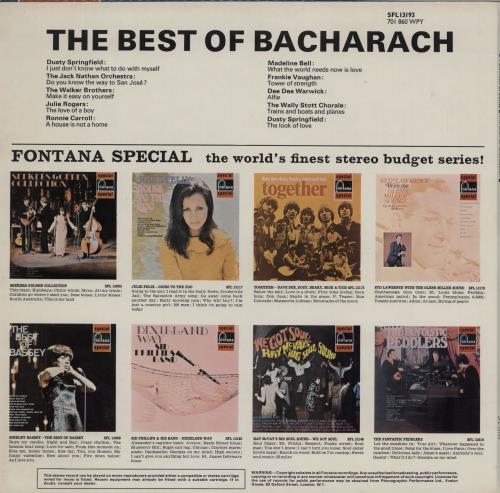 Burt Bacharach The Best Of Bacharach vinyl LP album (LP record) UK BAHLPTH756571