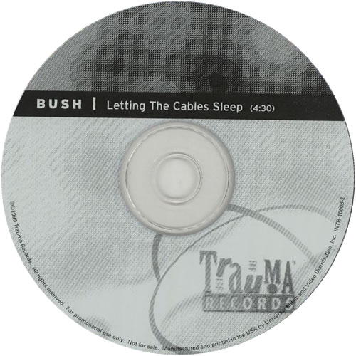 Bush Letting The Cables Sleep CD single (CD5 / 5") US B-UC5LE151861