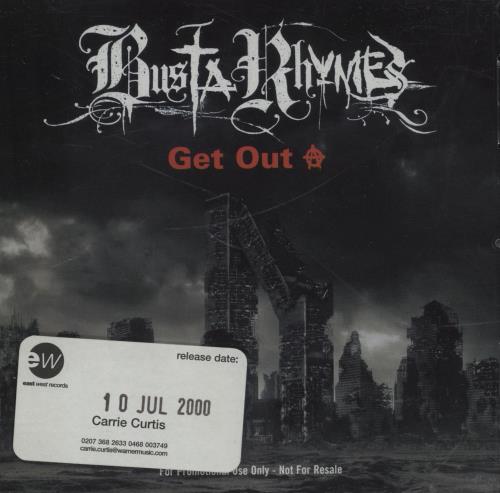 Busta Rhymes Get Out CD single (CD5 / 5") US USTC5GE670766