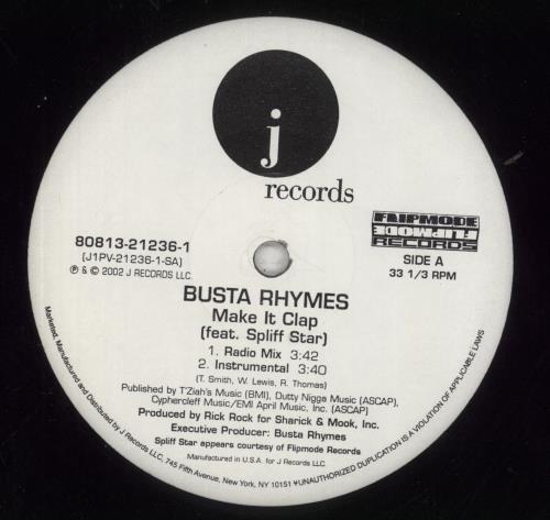 Busta Rhymes Make It Clap 12" vinyl single (12 inch record / Maxi-single) US UST12MA856677