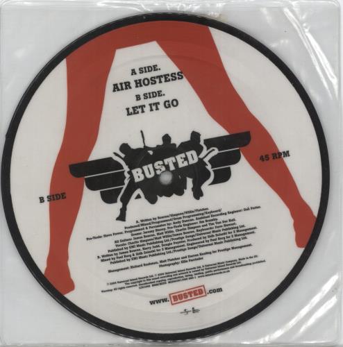 Busted Air Hostess 7" vinyl picture disc (7 inch picture disc single) UK BSD7PAI283407