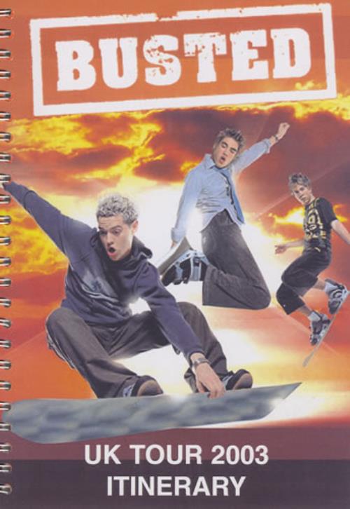 Busted UK Tour - 2003 Itinerary Itinerary UK BSDBKUK405942