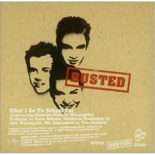 Busted What I Go To School For CD single (CD5 / 5") UK BSDC5WH223266