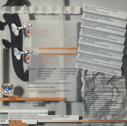 Buster Williams Something More vinyl LP album (LP record) German 8Z-LPSO855204