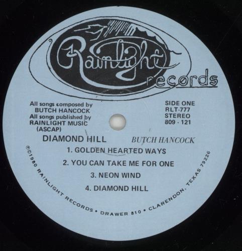 Butch Hancock Diamond Hill - Sealed vinyl LP album (LP record) US B91LPDI864190
