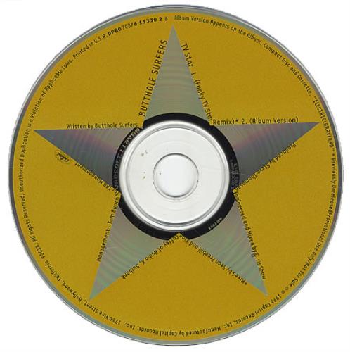 Butthole Surfers TV Star CD single (CD5 / 5") US BUTC5TV412340