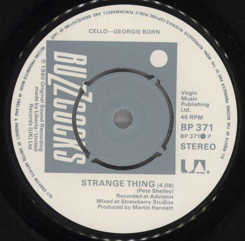 Buzzcocks Strange Thing 7" vinyl single (7 inch record / 45) UK BUZ07ST106200