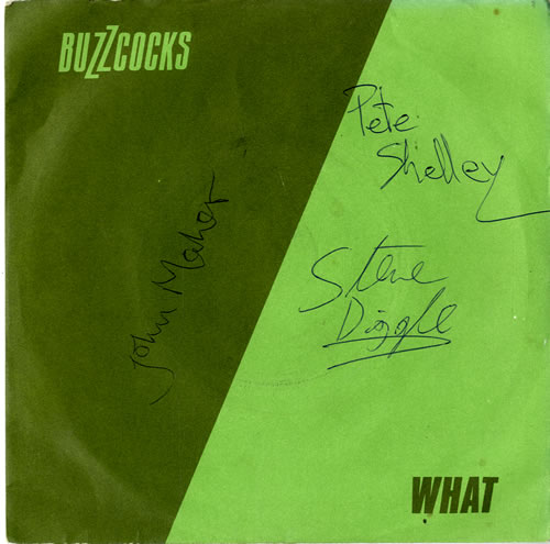 Buzzcocks What Do I Get? - Autographed 7" vinyl single (7 inch record / 45) UK BUZ07WH595381