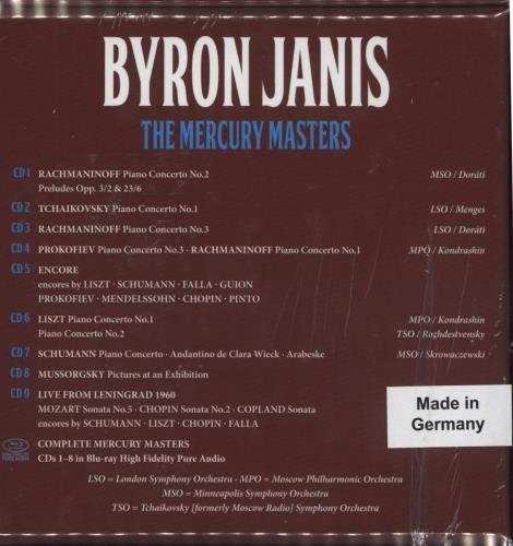 Byron Janis The Mercury Masters CD Album Box Set German Z44DXTH813189