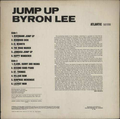 Byron Lee And The Dragonaires Jump Up vinyl LP album (LP record) UK BYGLPJU764705