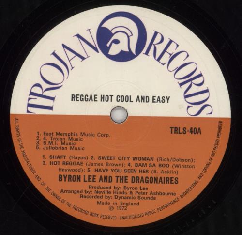 Byron Lee And The Dragonaires Reggay Hot Cool & Easy vinyl LP album (LP record) UK BYGLPRE856017