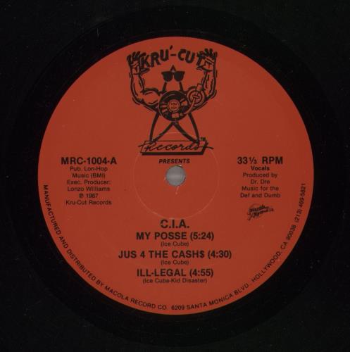 C.I.A. (Hip Hop) Cru' In Action! 12" vinyl single (12 inch record / Maxi-single) US 8DK12CR871205