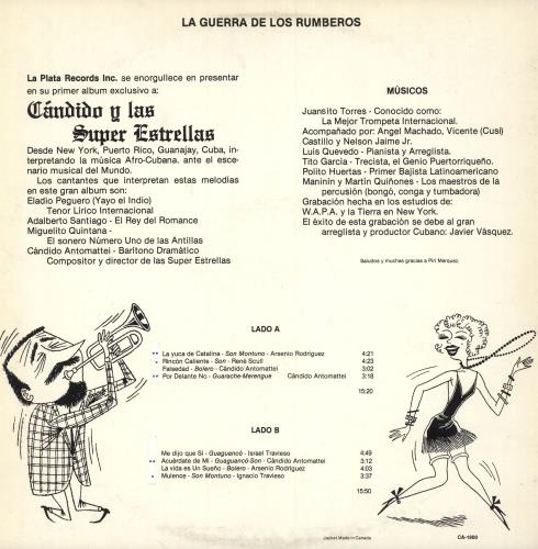 C�ndido Y Las Super Estrellas La Guerra De Los Rumberos vinyl LP album (LP record) US 1E0LPLA747852