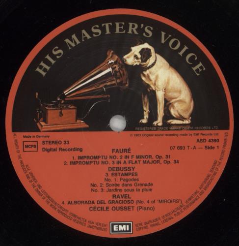 C�cile Ousset Plays French Piano Music vinyl LP album (LP record) German FYDLPPL879129