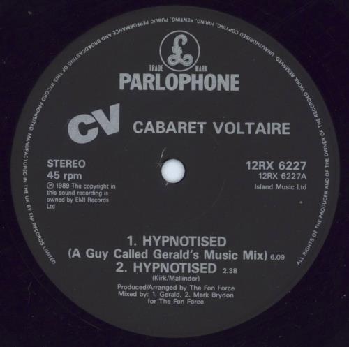 Cabaret Voltaire Hypnotised - Promo Stickered 12" vinyl single (12 inch record / Maxi-single) UK VOL12HY807629