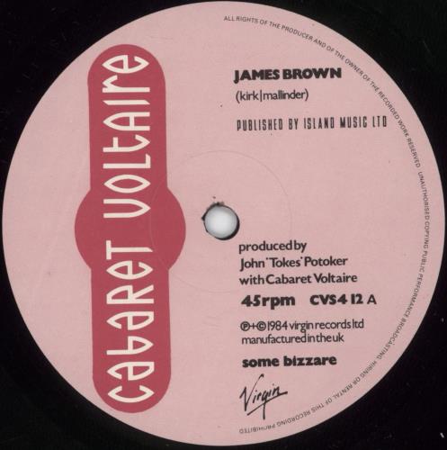 Cabaret Voltaire James Brown 12" vinyl single (12 inch record / Maxi-single) UK VOL12JA280170